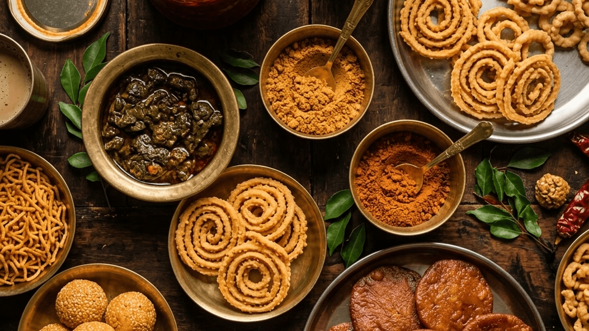 Traditional Andhra-Telangana food spread